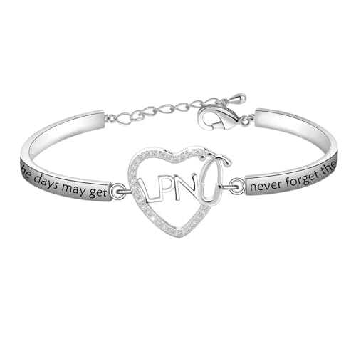 LPN Nurse Charm Bracelet Licensed Practical Nurse Appreciation Graduation Gift for Nursing Students Jewelry