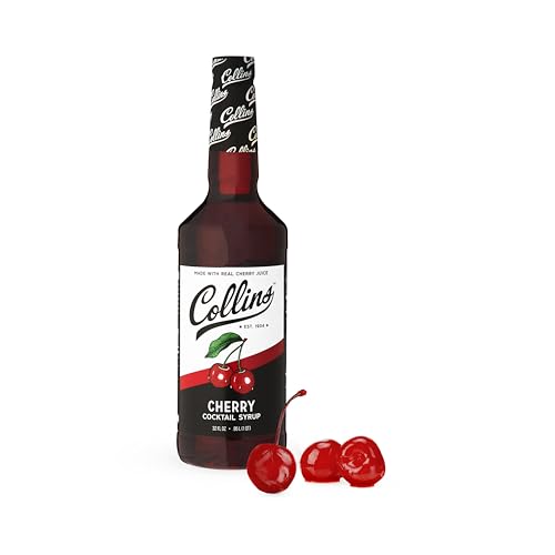 Collins Cherry Syrup with Real Sugar, Maraschino...