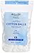 Equate Beauty Cotton Balls, Large Big Jumbo Plus Size, 100% Cotton, 100 Count Package - 1 Pack