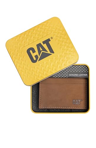 Porte-Cartes Homme Caterpillar marron clair, le compagnon idéal de vos sorties