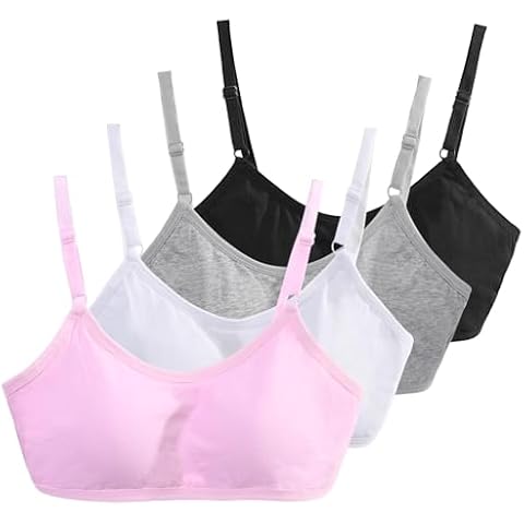 Radsocken 4 Pack Girls' Cotton Sports Bras Cover