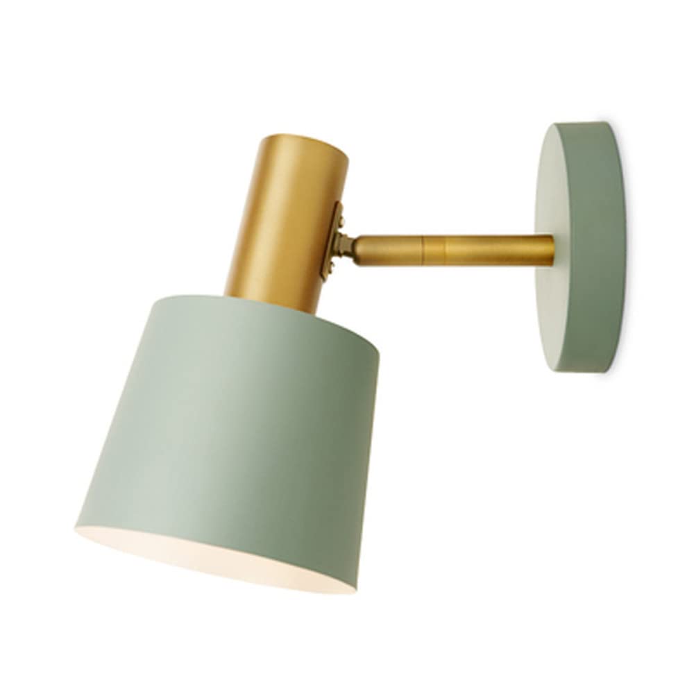 SXSCARKX Nordic Wall Light Adjustable Mount Reading Lamp Indoor Sconce, Bedroom Bedside Lighting Fixture, Lamps E27 Sconces for Living Room Study (Color : Vert)