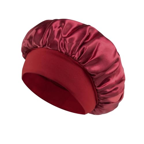Bonnet de nuit en soie pour femme avec bande élastique douce