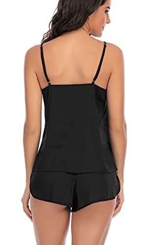 Image of Women's Satin Soft Top and Shorts Set Nightsuit for Womens