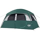 CAMPROS CP Tent-6-Person-Camping-Tents, Waterproof Windproof Family Tent with Top Rainfly, 4 Large M