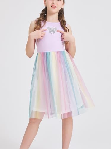 DANI CHINS Girls Knit Sleeveless Tutu Dress Colorful Tulle Dresses3