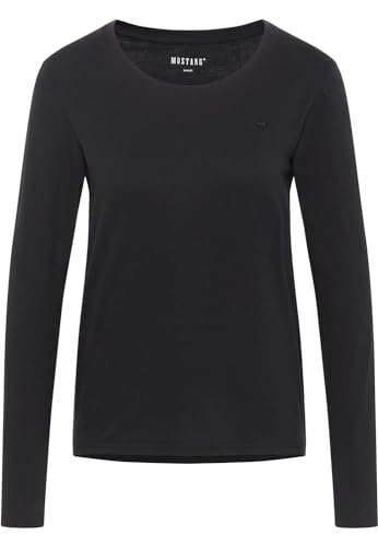 MUSTANG Estilo Elly Camiseta, Negro 4142, L Mujeres