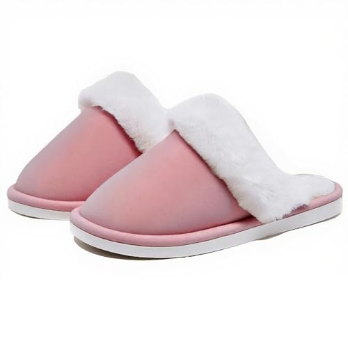 Afellicy Womens Memory Foam Slippers Warm Faux Fur House Shoes Indoor and Outdoor Lining Bedroom Fuzzy Slipper2