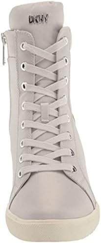 DKNY Women's Essential High Top Slip on Wedge Sneaker, Cool Gry, 7 | Image 1