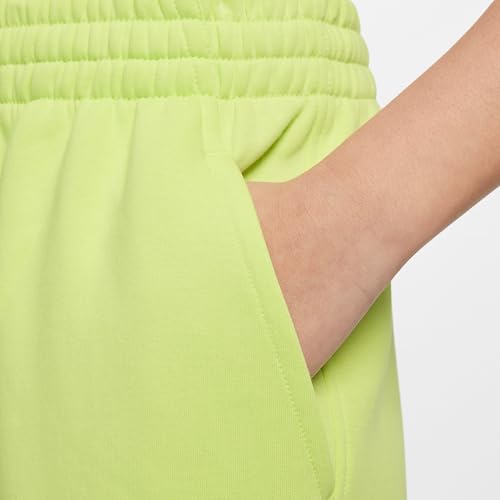 Nike Sportswear Club Fleece Big Kids' Loose Pants (FD2933-736, Light Lemon Twist/Light Lemon Twist/White)4