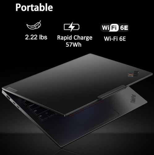 Image of Lenovo ThinkPad X1 Carbon Gen 12 Laptop (14 inch FHD+ Touchscreen, Intel Core Ultra 7 165U vPro, 32GB DDR5, 1TB SSD), Fingerprint Reader, Backlit, IR Webcam, 2X Thunderbolt 4, IST HUB, Win 11 Pro, AI PC