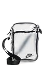 Nike Bolsa tiracolo feminina Heritage Crystal, Transparente/preto/preto, One Size