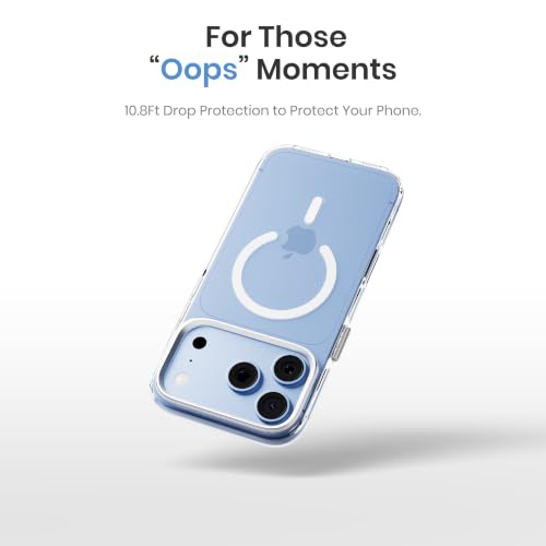 Image of CASEGEAR Super Crystal Back Cover Compatible with IP 18 PM | Lifetime Anti-Yellow | 10.4 Feet Drop Protection | Compatible with MagSafe | 360 Camera Protection | Transparent Case