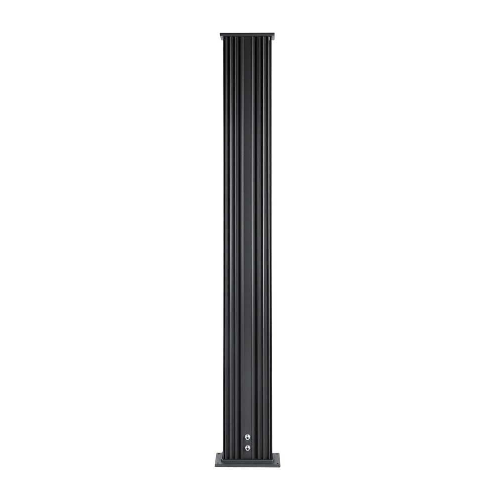 Formidra - Douche Hybride Dada Straight 40L - DS-D463NX - Douche Extérieure avec Raccords Eau Chaude/Froide, Douchette Amovible et Pomme de Douche Anti-calcaire - Anthracite Aluminium - 32.4x14x228cm