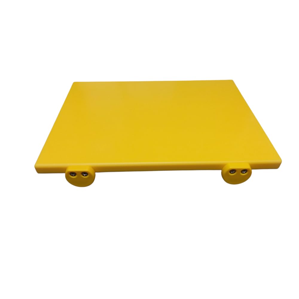 Tagliere Professionale in Polietilene GIALLO CM 50x40x2 cm Certificato HACCP o uso generico consigliato per lavorazione POLLAME CRUDO ANTICONTAMINAZIONE Alimentare ANTIBATTERICO Con Fermi Inox