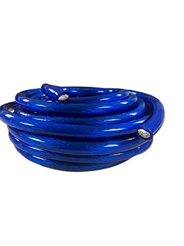Câble d'alimentation de calibre 8 bleu contre les baisses de courant de stéréo