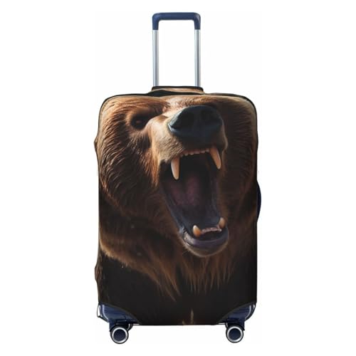 Travel Luggage Cover Roaring bear Suitcase Protector Elastic Washable Stretch Suitcase Protector Anti-Scratch Travel Suitcase Cover Fit 18-32 Inch Luggage