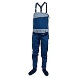 Suwequest Women's Chest Fly Fishing Waders Waterproof Breathable Field Stream Wading Pants Navy M