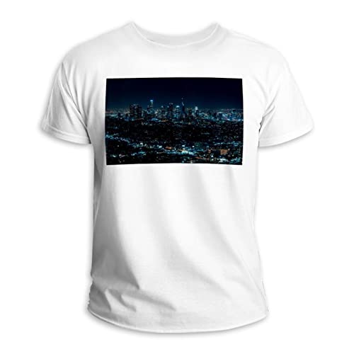 T-shirt nuit de ville en coton col rond multicolore taille unique
