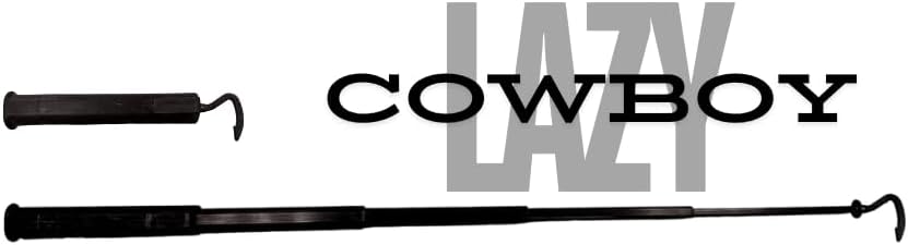 Lazy Cowboy Telescoping Hook Pole 12-44 - Ideal Reaching Tool for Truck Beds, Boats, Horseback - Durable Telescopic Hook for Easy Object Retrieval - Versatile Extendable Pole with Hook