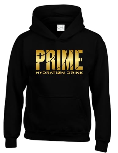 Snapit Funny Inspired Prime Hydration Drink Hoodie Flavour Logan Paul KSI Hooded Top Gold Print