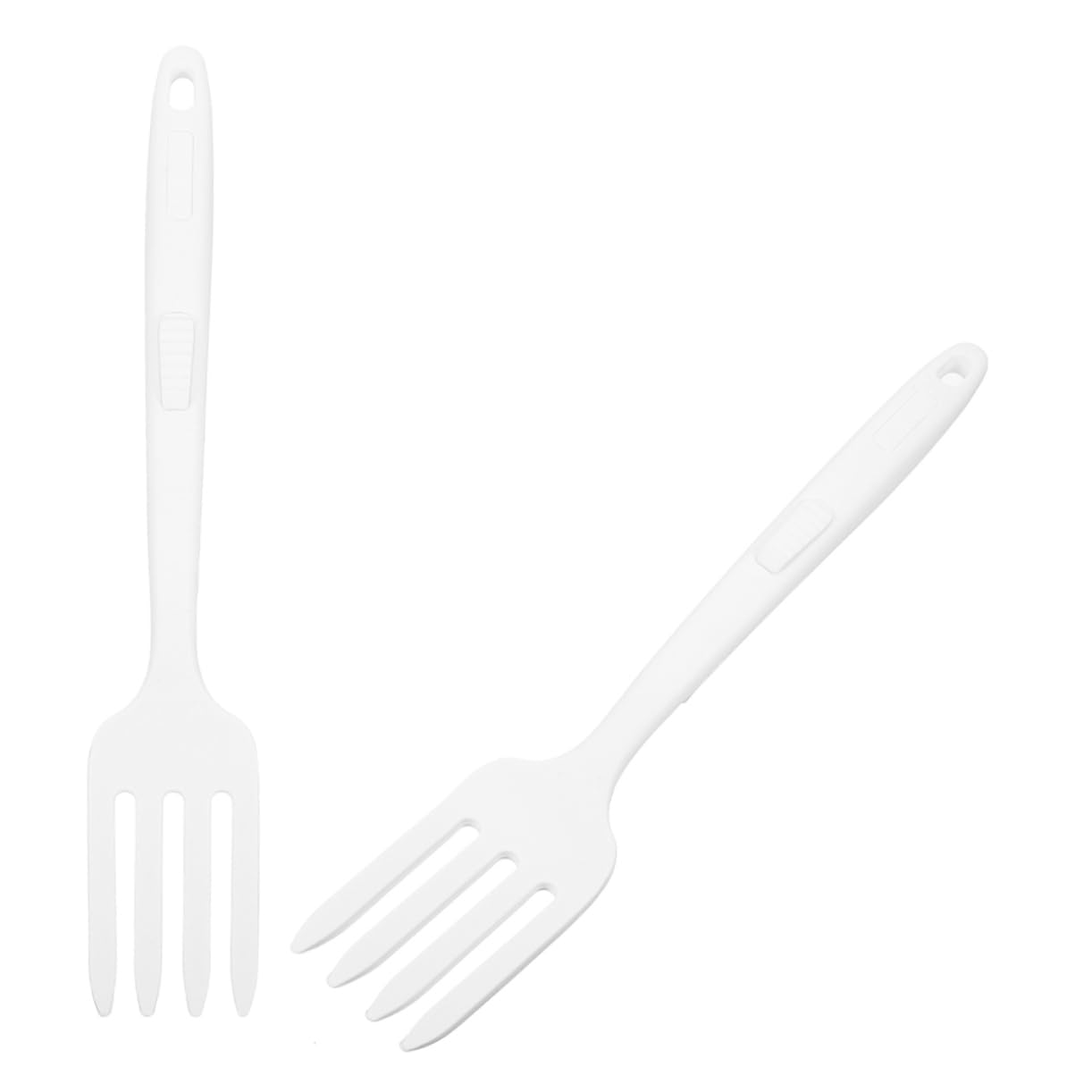 Garneck Big Forks for Cooking 2 Pack Silicone Cooking Forks Utensil Set for Pasta Stirring Serving Heat Resistant Non-slip Grip