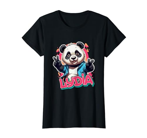 LYDIA - Hermoso nombre de niña con lindo panda Camiseta