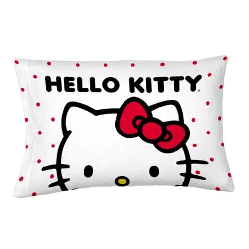 Hello Kitty Beauty Standard Beauty Silky Satin Standard Pillowcase Cover 20x30 for Hair and Skin, Valentine's Day Gift (Officially Licensed Product)