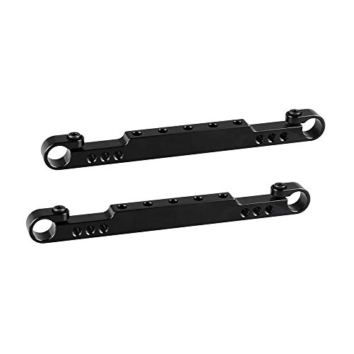 CAMVATE 200mm アルミバー 15mmロッドアダプター付き DIYカメラ/モニターケージリグ用 (2個) - 2185