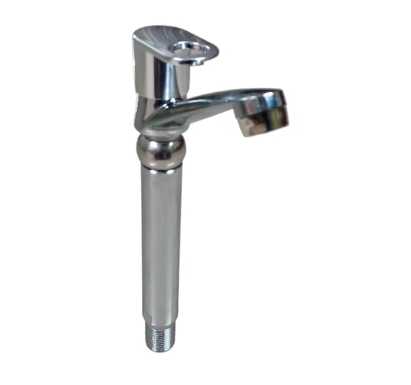 Wash Basin tap Steel Alloy Extended Tall Body Pillar Cock 12" Tap for Wash Basin | Stainless Steel (Chrome Finish| Pack of 1)-image-28