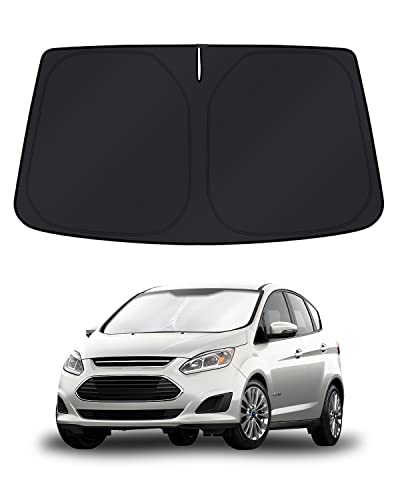 Image of KUST Windshield Sun Shade for Ford C-Max 2013-2017 2018 2019 Window Accessories Shade Sun Visor Cover Foldable Block UV Rays