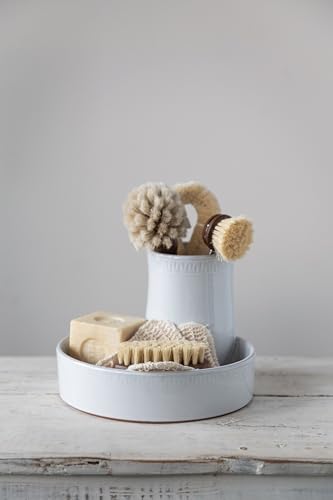 Image of Beech Wood Dish Brush w Leather Strap, Dark Brown, (Pack of 12)
