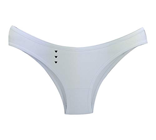 Kit 12 Calcinhas Tanga Algodão Lisa com Detalhe em Pedra Cristal (P)