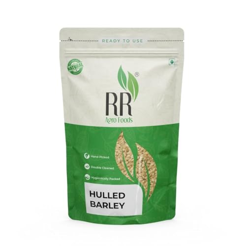 R R AGRO FOODS Hulled Barley 500 GM | Naturally Processed | Barley Without Husk Pack of 1