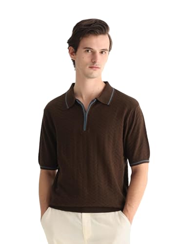 Image of Rare Rabbit Regular fit Textured Polo