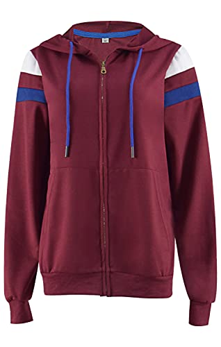 YANYUESHOP Mujeres Wanda Maximoff Chaqueta con Capucha Scarlet