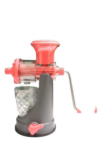 APEXFruit & Vegetable Steel Handle Juicer || Vacuum Locking System Shake || Smoothies Travel Juicer for All Fruits || Juice Maker Machine || Multicolor (RED)