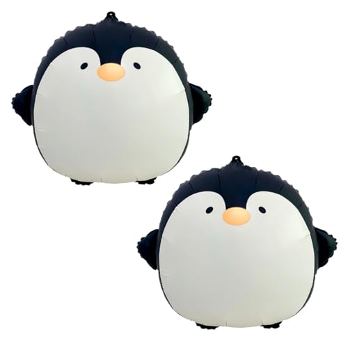 Image of Penguin Balloons Penguin Foil Birthday Balloons Animal Theme Balloon 2pcs | Animal Balloon Children Birthday Party Decoration Baby Shower Supplies 2pcs