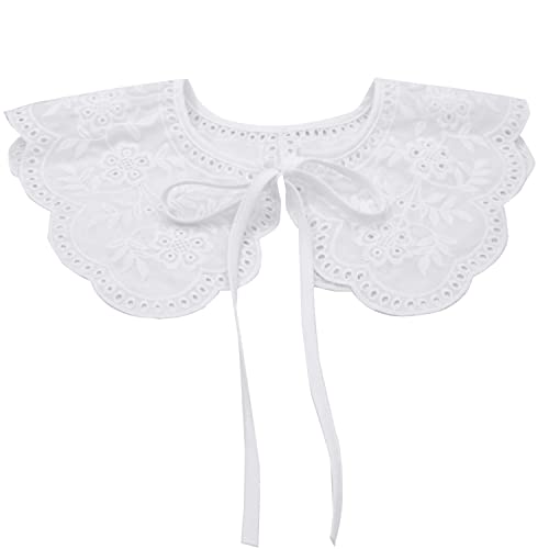 Damen Abnehmbare Fake Kragen Großes Puppenhalsband Gefälschtes Halsband Gerüschtes Design Court Style Retro für Kleid/Hemd 015