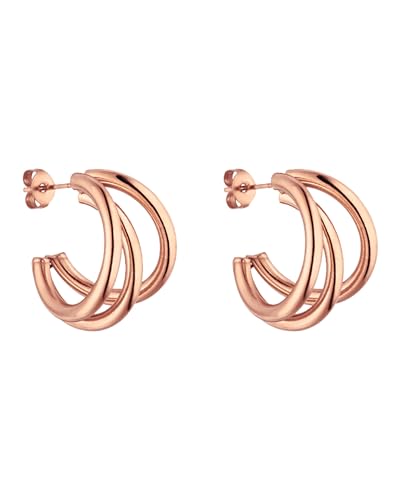 Purelei Eono Ohrringe (Roségold) – Damenohrringe aus langlebigem Edelstahl – Wasserfeste Ohrringe Damen – 2 cm Durchmesser… – Ansicht 1