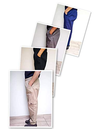 calça brim sarja elástico masculino 38 ate 52 (42, preta)