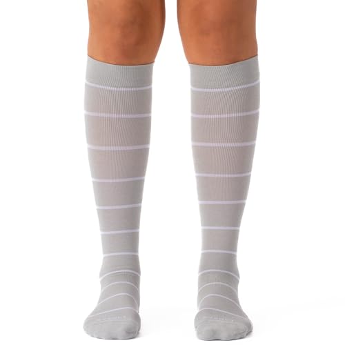 Comrad Nylon Knee High Socks - 15-20mmHg Graduated Compression Socks - Soft & Breathable Support Unisex Socks