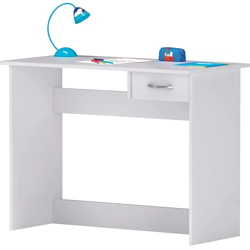 Demeyere Escritorio Mesa de Estudio Juvenil 100 cm. Blanco. para Ordenador, habitación Infantil.