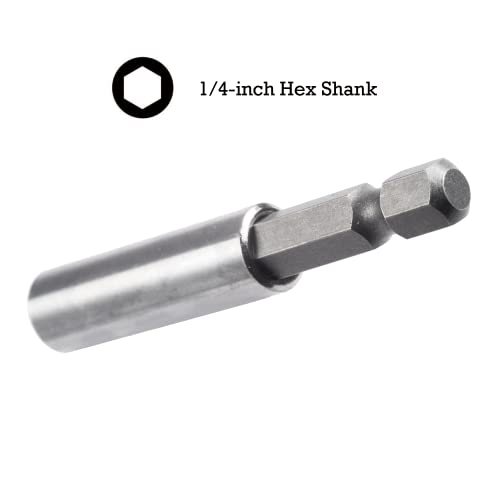 Vesttio Magnetic Bit Holder Quick Release Drill Bit Extension 60 Mm/2.36 Inch Length 10Pcs 1/4 Inch Hex Shank For Power Drill Electric Screwdriver Impact Driver Tool Accessory #TOP1