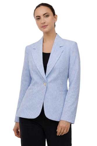 SaintX Women's 4-Way Stretchable Stripe Design Formal Blazer | 3D...