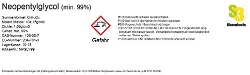Preisvergleich Produktbild S3 Chemicals Neopentylglycol (min. 99%) Gebindegröße 100 g