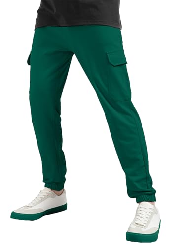 Image of Veirdo 100% Pure Cotton Regular Fit Mid Rise Trackpants with Side Pocket for Men & Boys