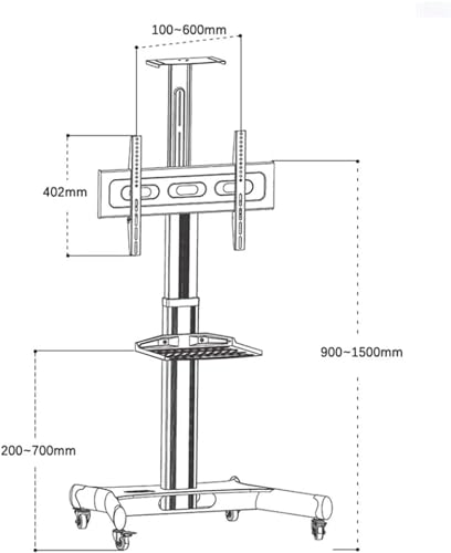 Soporte móvil para TV con ajuste de altura y giro miniatura 7