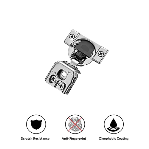 Ravinte 50 Pack 1-1/4 inch Overlay Cabinet Hinges - Soft Close, Hidden Door, Stainless Steel, Adjustable, Satin Nickel - Thumbnail 7