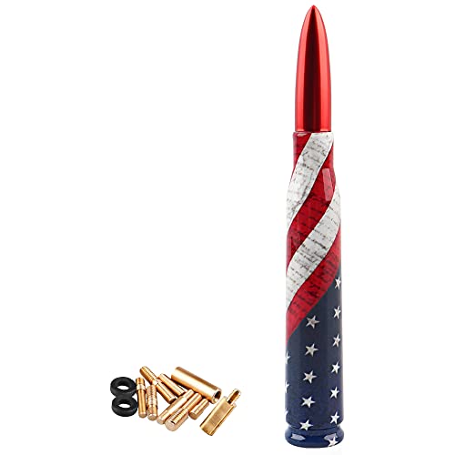 for Jeep Gladiator Antenna, 5.5 Inch Car Radio Replacement Car Wash-Proof American Flag Design Radio Antenna Compatible with Jeep Wrangler JK JL JT 2007-2023